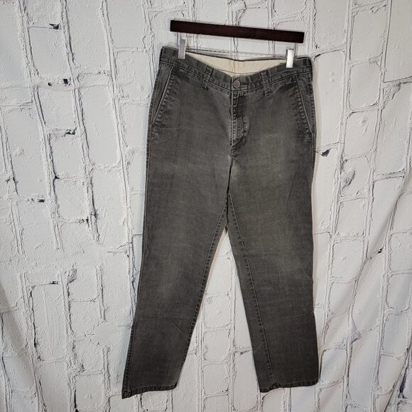 Life MADE SIMPLE Mens Business Casual Flat Front Grey Chino Pants Everyday 34x34 - Picture 1 of 6